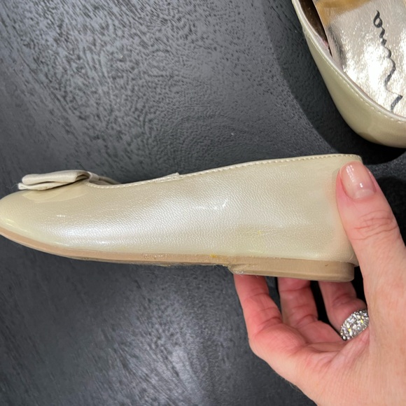 🎀💛Nina💛🎀Girls Gold Bow Ballet Flats Size 9 - Picture 8 of 8